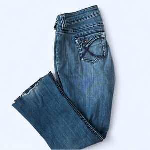 Anchor Blue Straight Leg Jeans - Dark Blue